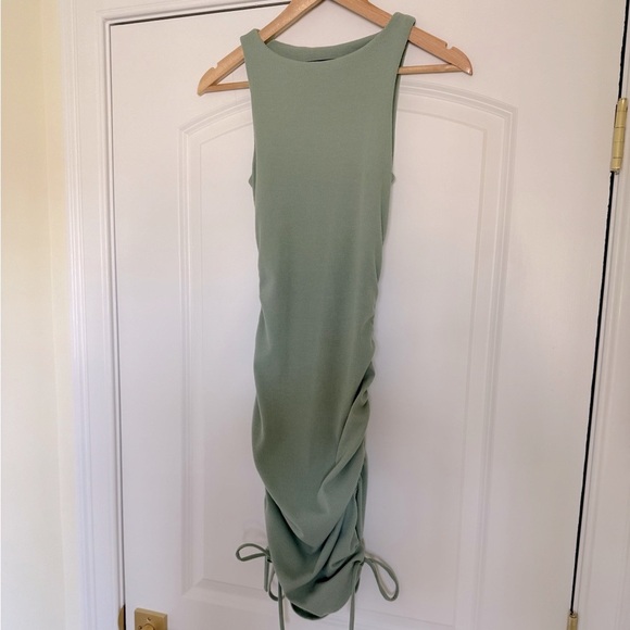 Lulu’s Over And Over Ribbed Drawstring Ruched Bodycon Dress (XS) - Picture 5 of 11